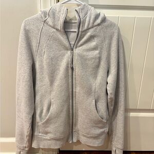 Lululemon scuba Gray Zip-Up Hoodie size 10